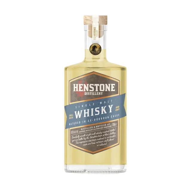 Henstone Distillery whisky bottle on a white background